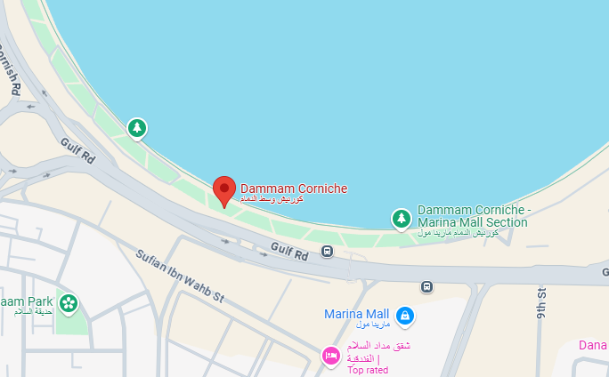 Dammam Corniche Location Map